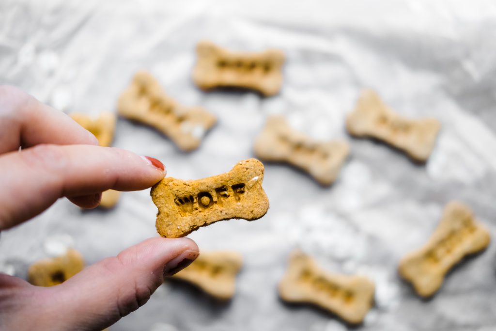 Enkelt hundgodis med morotspuré och fiskolja